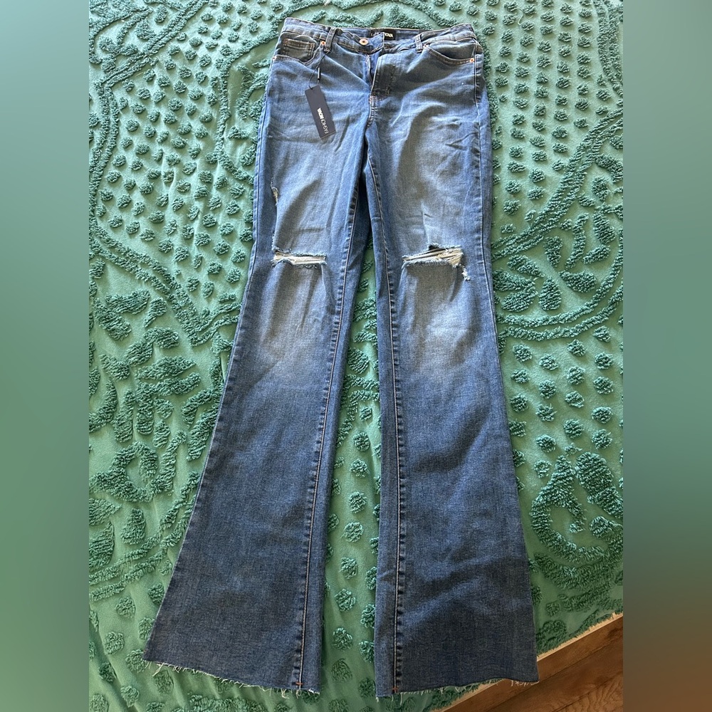 Fashion Nova Best Stretch Ripped High Rise Bootcut Jeans